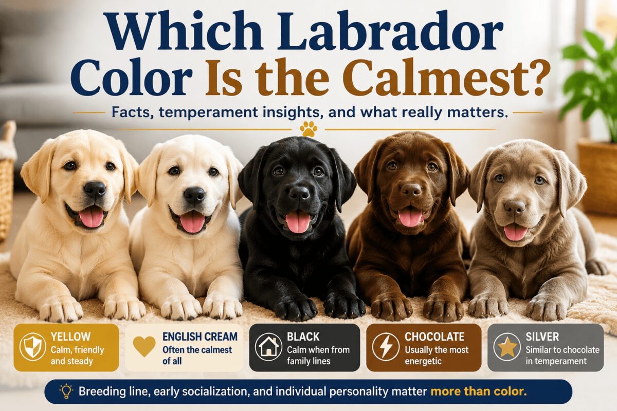 which labrador color is the calmest